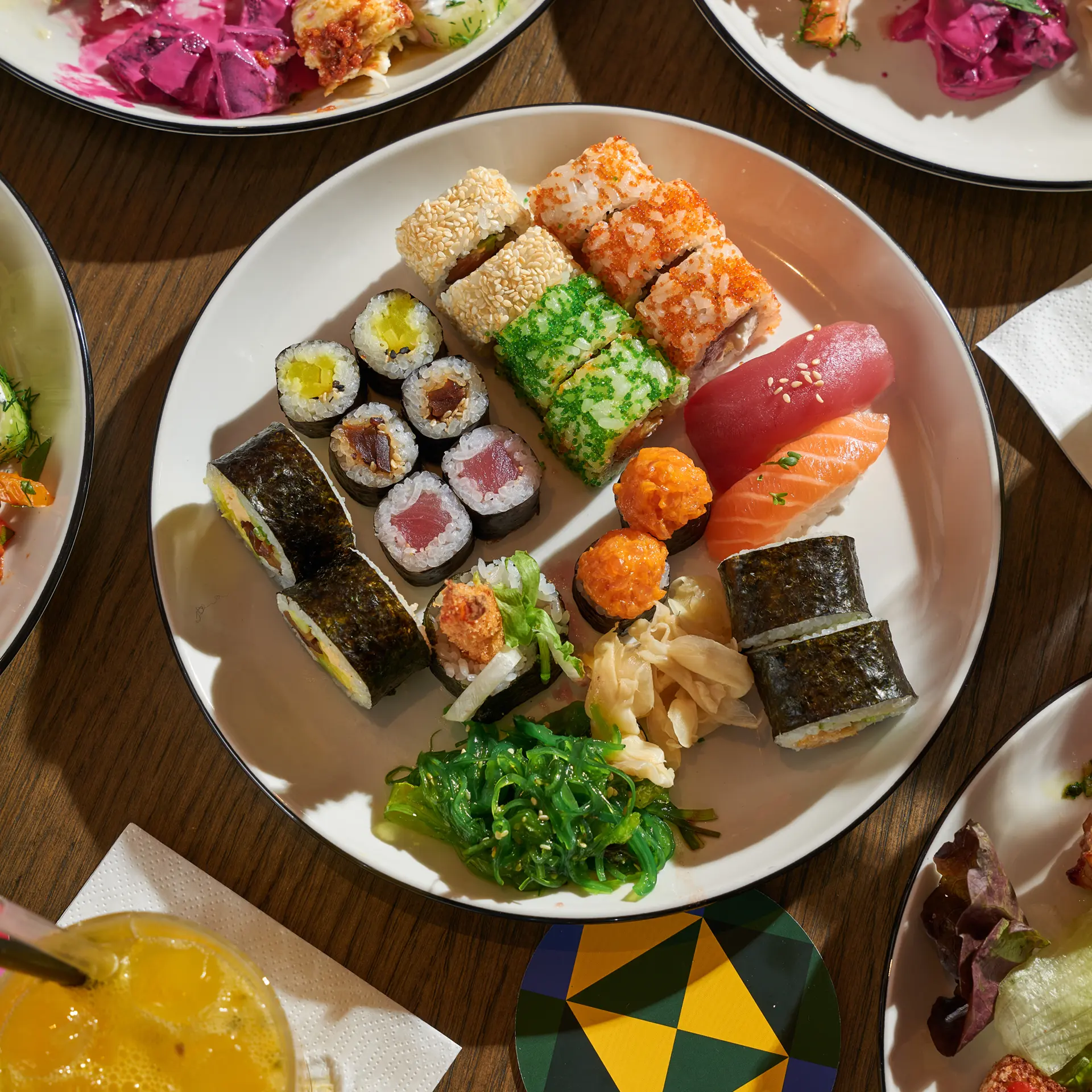 Sushi at Brasileiro restaurant.